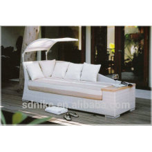 Canapé-lit en rotin synthétique avec ombre